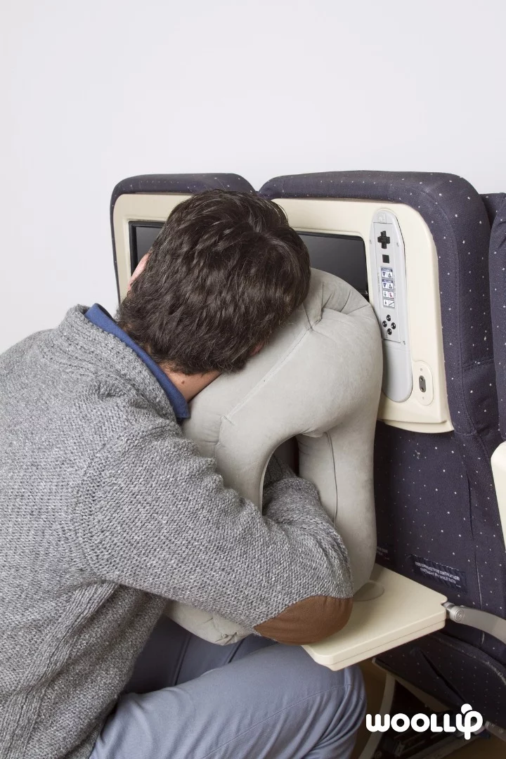 The Woollip is an inflatable structure with holes through which the user's arms can be placed