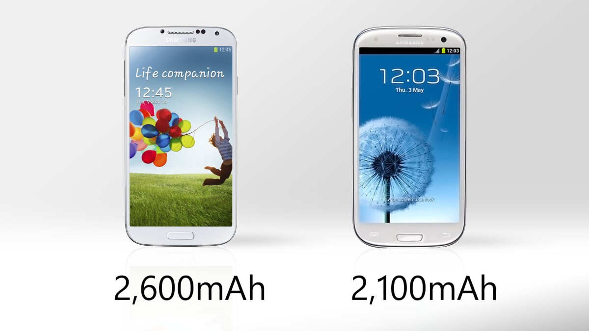 The S4's battery holds a bit more juice