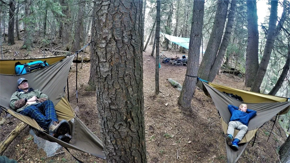 Treble Hammock 2.0 can be set-up in a reclining position during the day, then you simply move the strapping to flatten it when you want to sleep