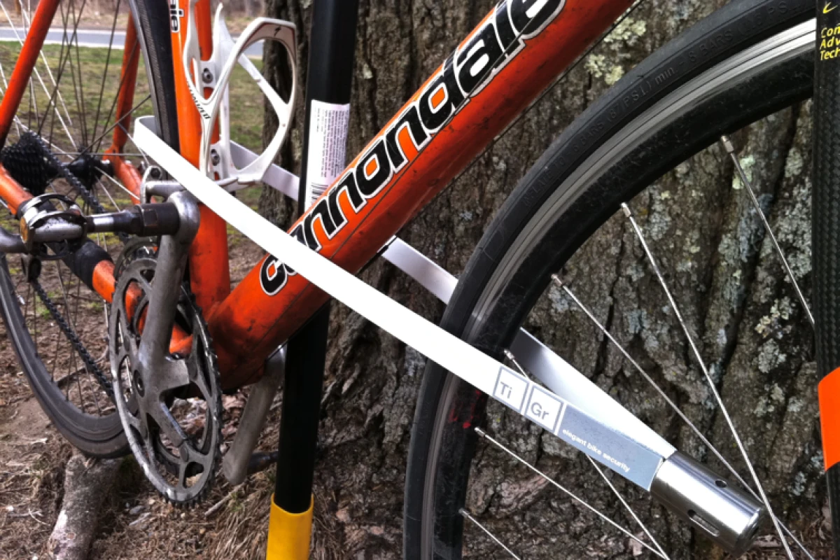 The TiGr is a proposed new type of bicycle lock, that uses a titanium bow as a shackle