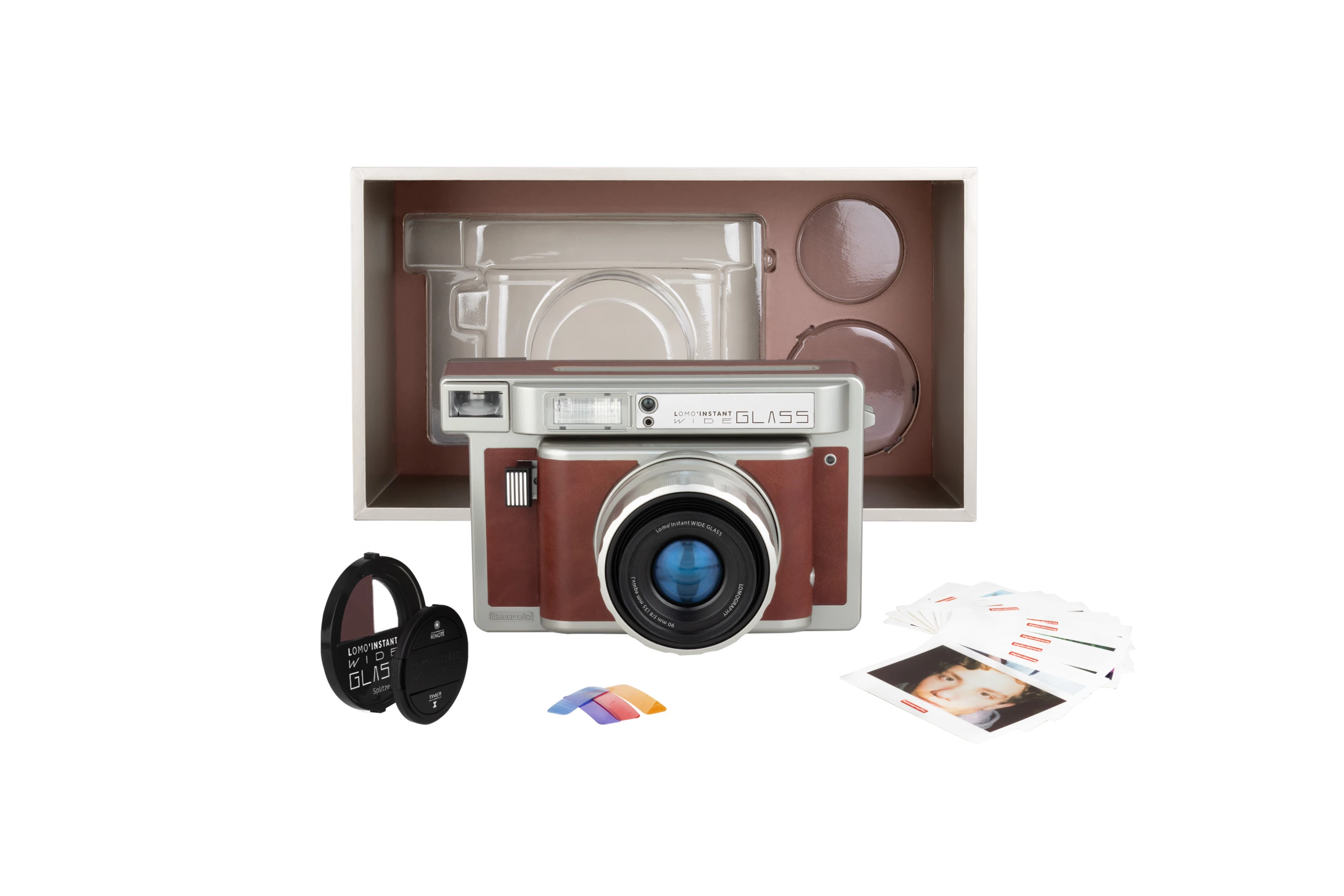 The Glass comes with color flash filters and more