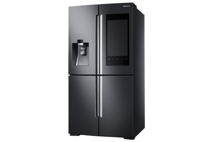 The fridge also features a a built-in speaker for music streaming and can hook up to external Bluetooth speakers