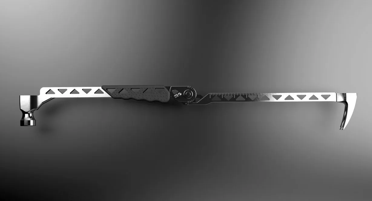 The Cole Bar Hammer extends into a crow bar