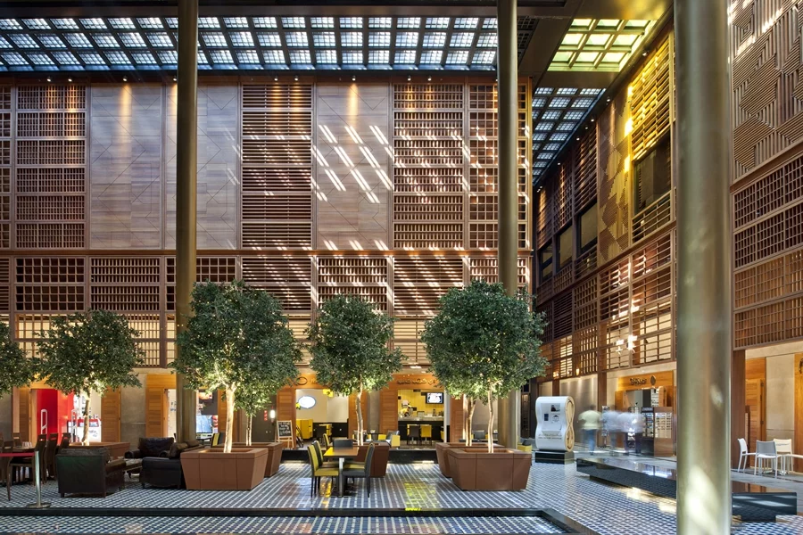 One of the "squares" in the Abu Dhabi Central Market (Photo: Nigel Young / Foster + Partners)