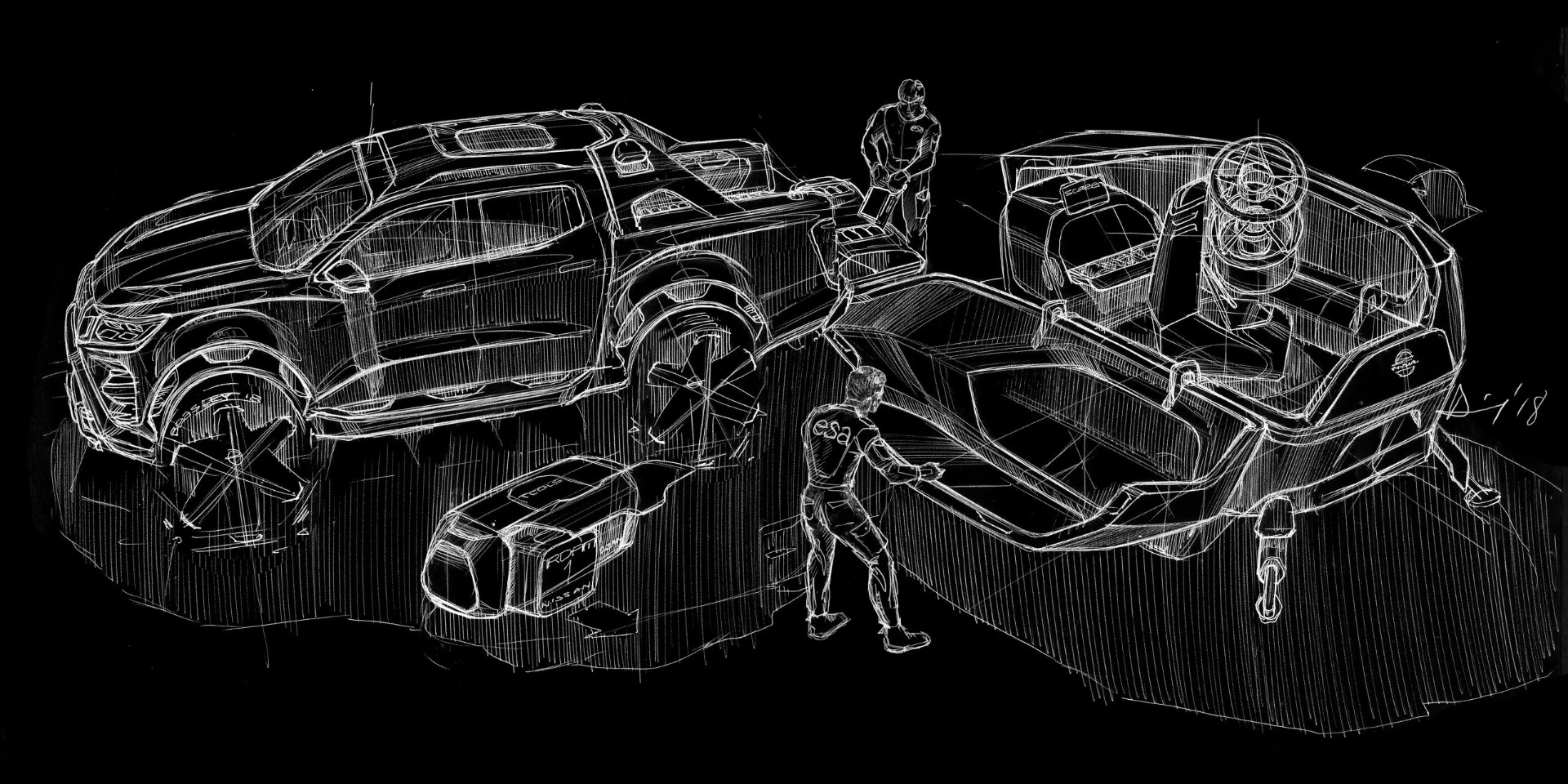 Nissan Navara Dark Sky sketch