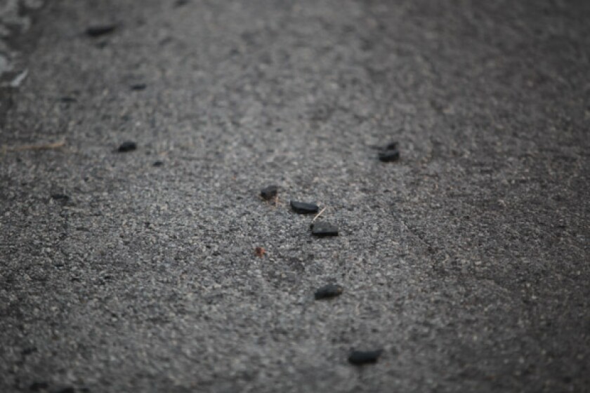 The highly abrasive road surface at the Continental Proving Ground