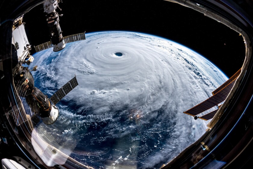 Super Typhoon Trami as seen from the ISS