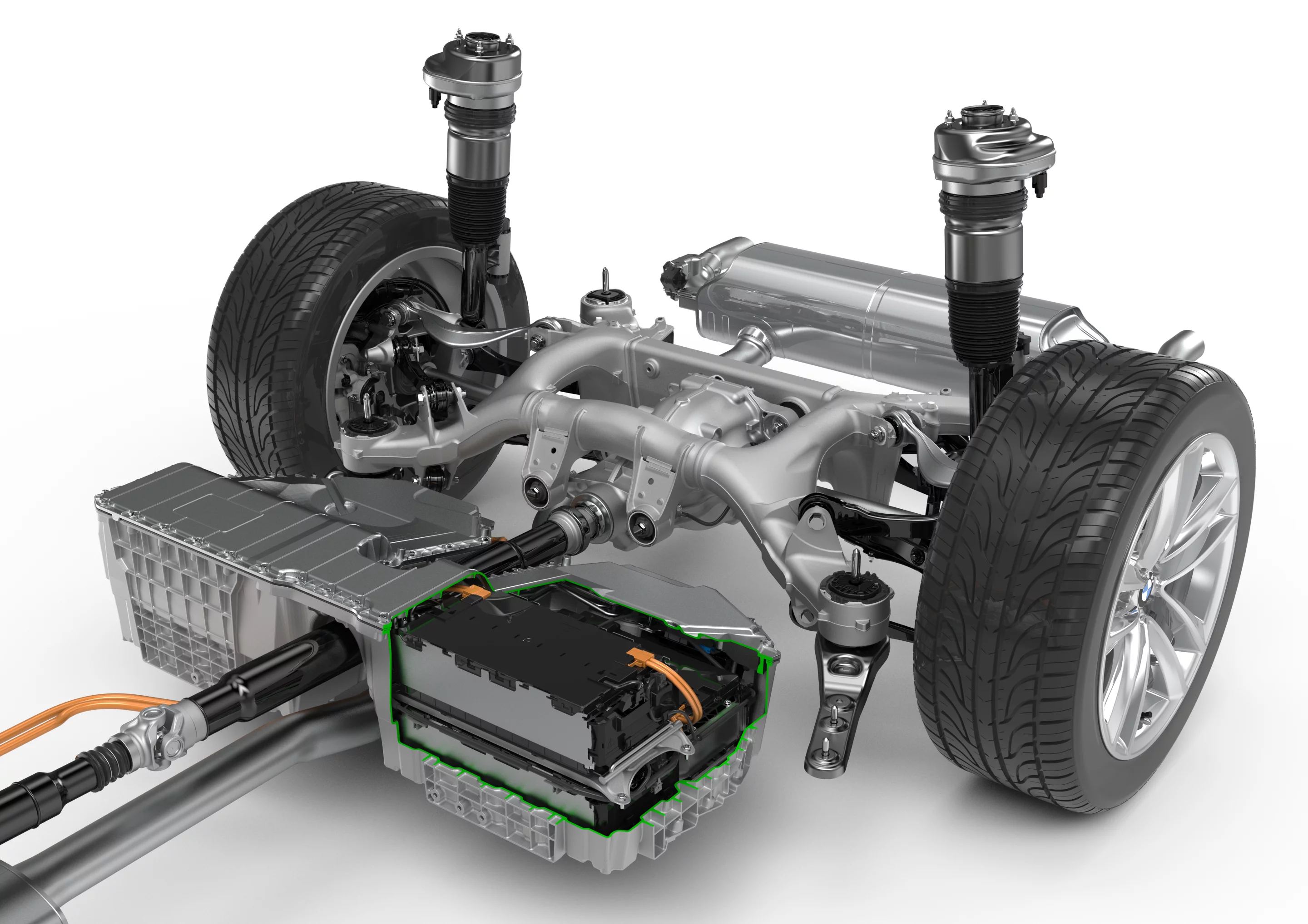 The positioning of the battery pack underneath the rear seat, straddling the driveshaft, meant little change in layout from the standard 7 Series was required