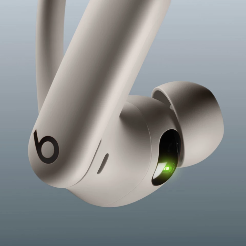 LED optical sensors at the bottom of each bud pulse over 100 times a second to measure blood flow and track your heart rate