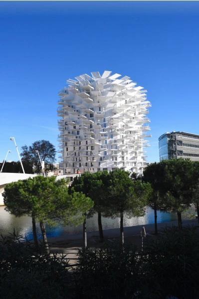 Construction of L'Arbre Blanc was completed in May