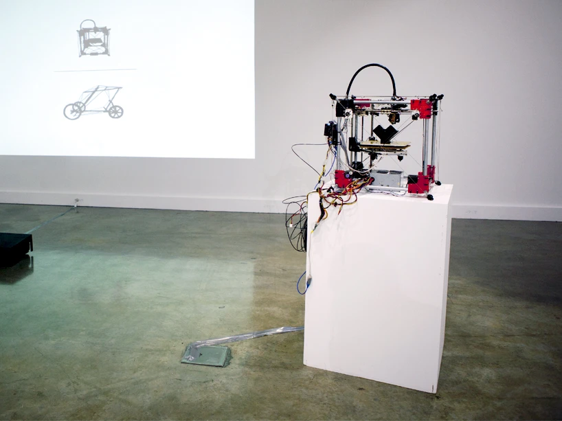 TeMoStruder modular 3D printer used to make couplings for the FAB Velo