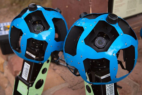 Each Trekker uses 15 cameras connected to an Android device to capture full 360-degree panoramic shots
