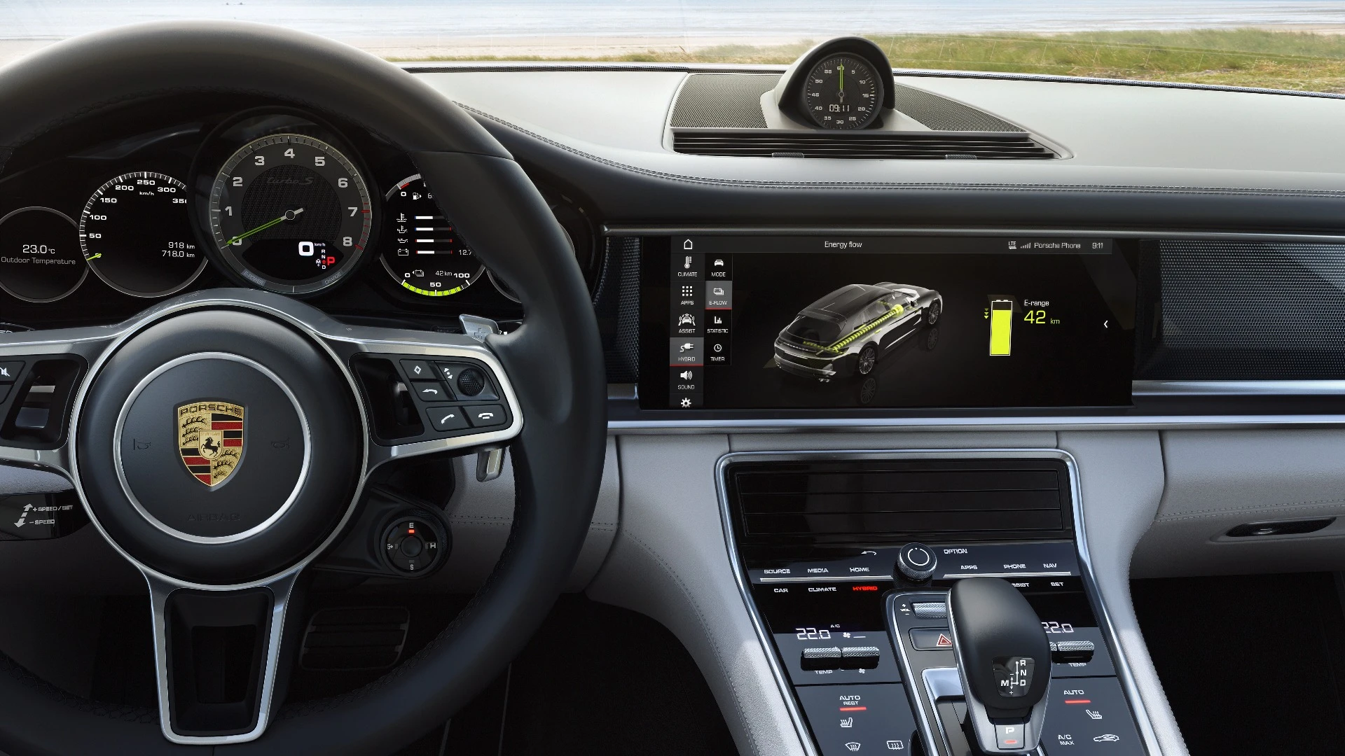 The luxurious interior of the Panamera Sport Turismo