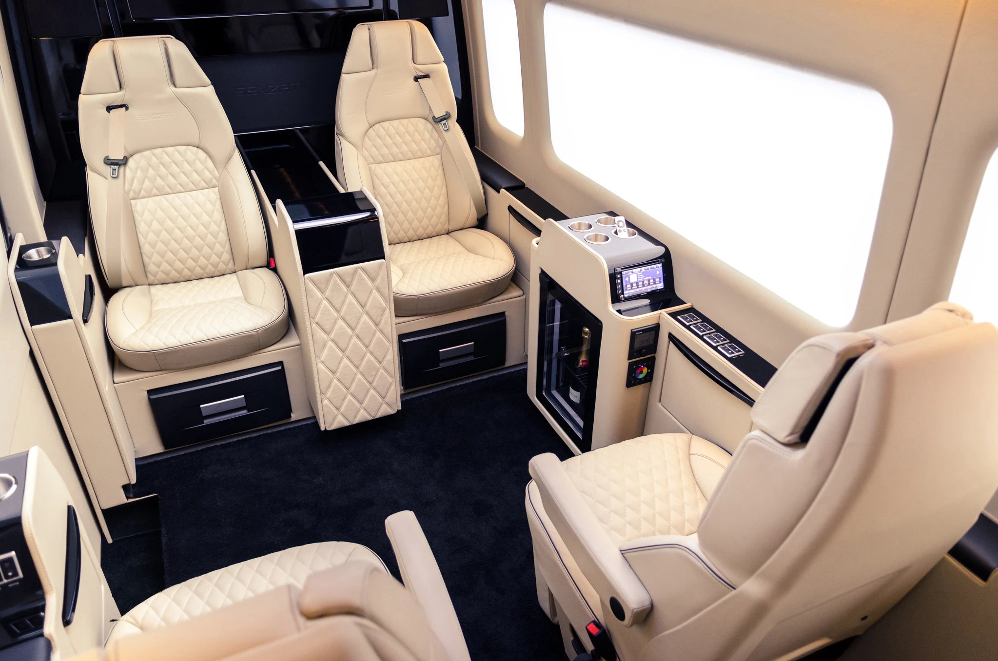 The Jet Sprinter includes leather seats with a full array of features