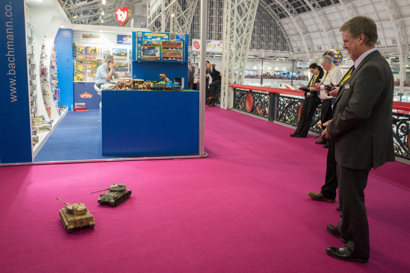 At London Toy Fair 2017 it's socially acceptable for grown adults to spend an hour battling toy tanks