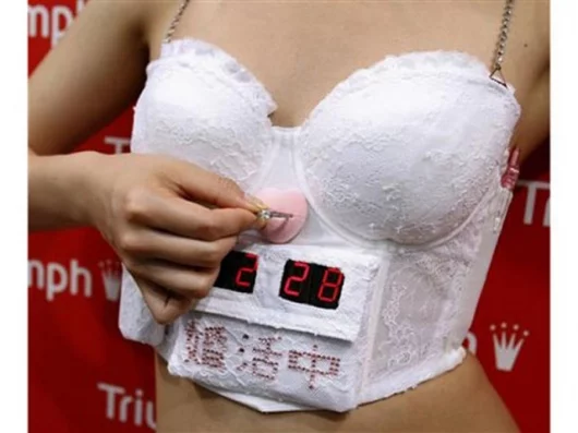 Feed the bra a wedding ring to stop the countdown clock