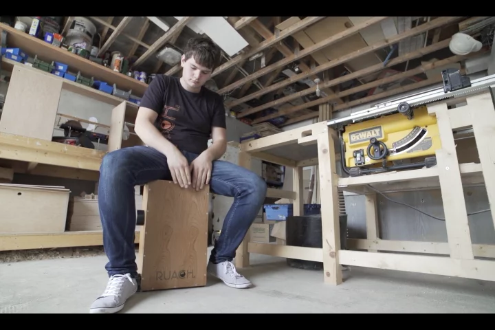 Stephen Henderson playing a new Ruach Music Live Series cajon