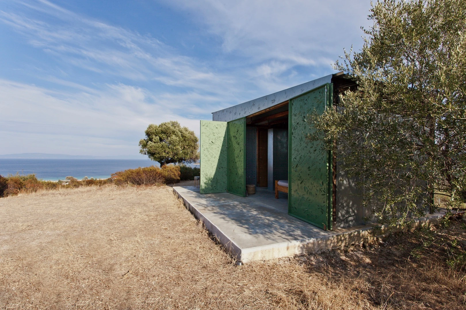 The Olive Tree House overlooks the sea in Halkidiki, Greece
