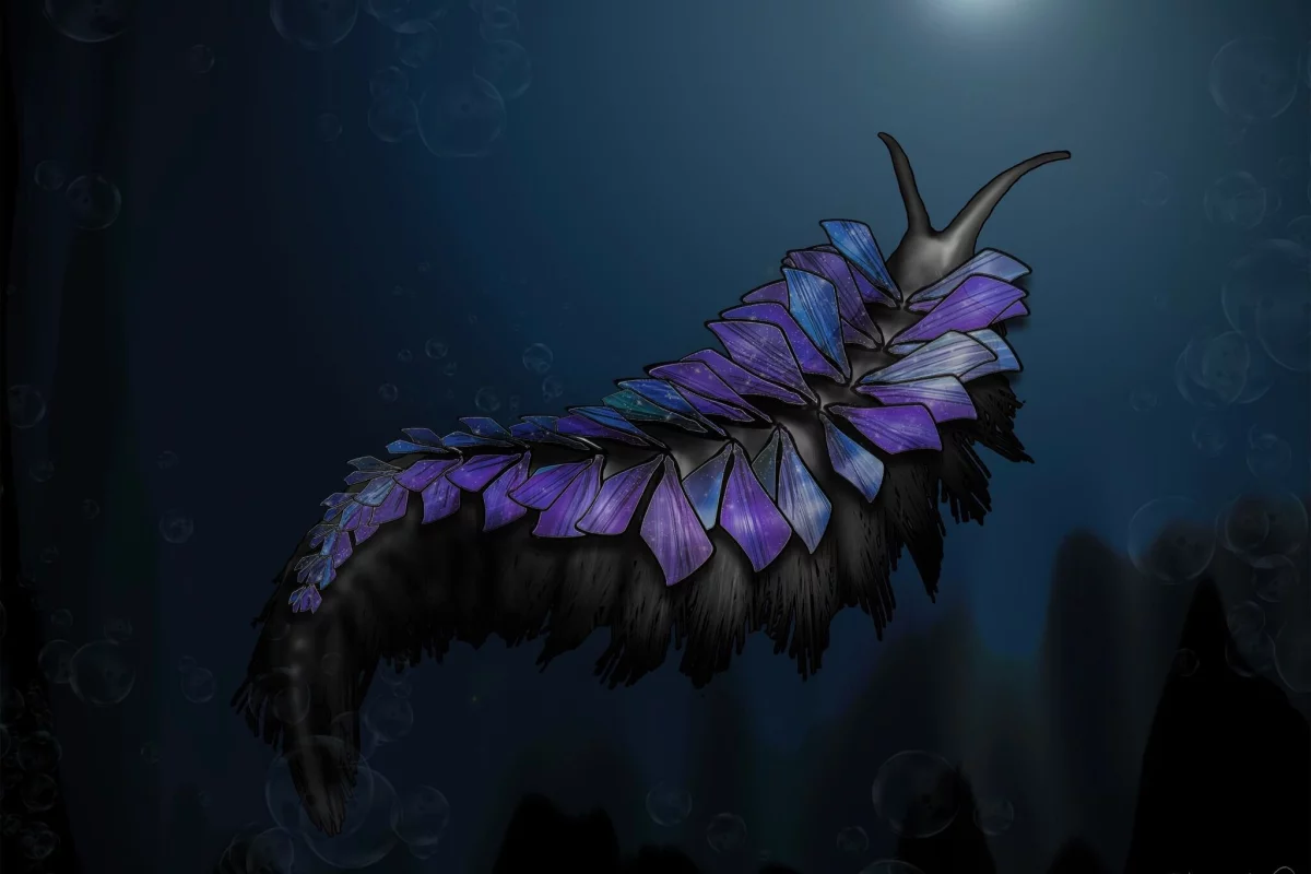 Science meets science fiction: Artistic reconstruction of the Shaihuludia shurikeni by Rhiannon LaVine