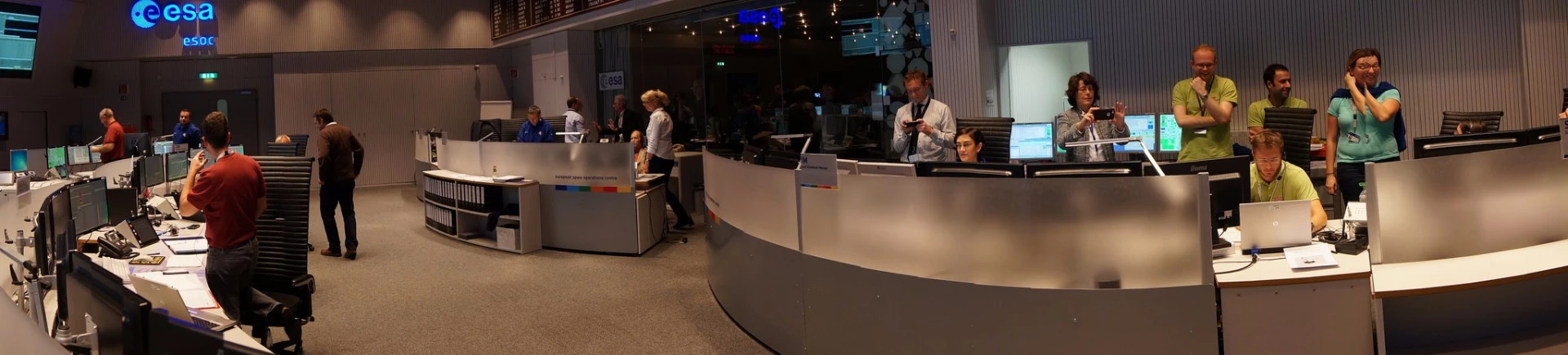 Mission control in Darmstadt, Germany