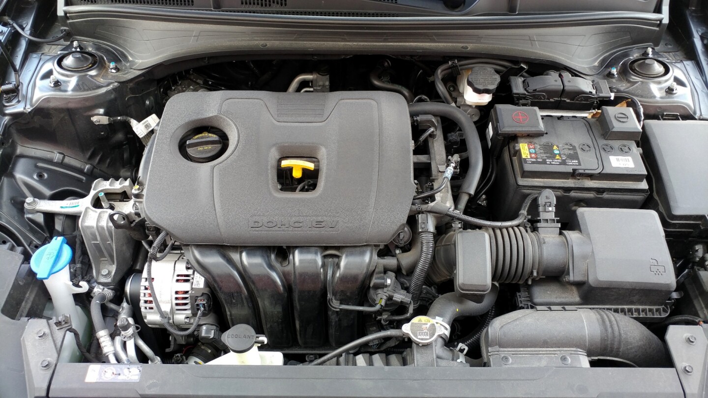 Under the hood of the 2019 Kia Forte is the 2.0-liter four-cylinder that’s powered the car for several years