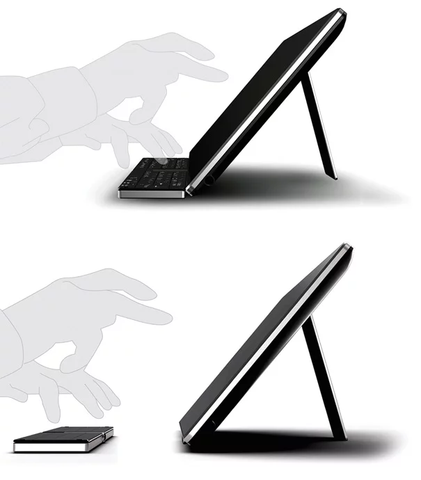 Smartbook concept offers a cell phone handset that folds into a keyboard and syncs wirelessly with a tablet PC