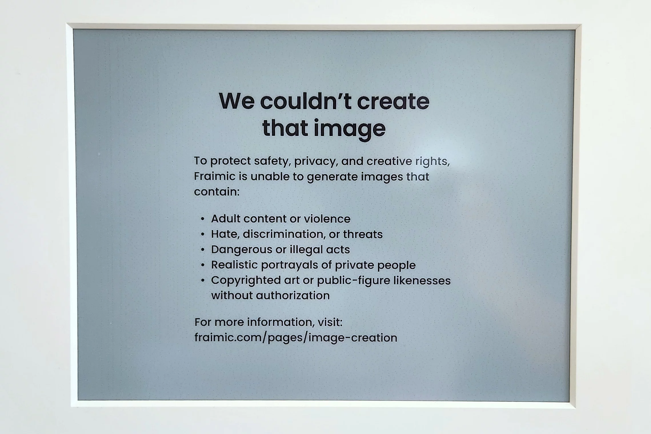 Sometimes it'll hiccup, like when I used a prompt asking for a robot raven in the style of Banksy and trash Polka. Ultimately, your art is at the hands of OpenAI when it boils down to it.