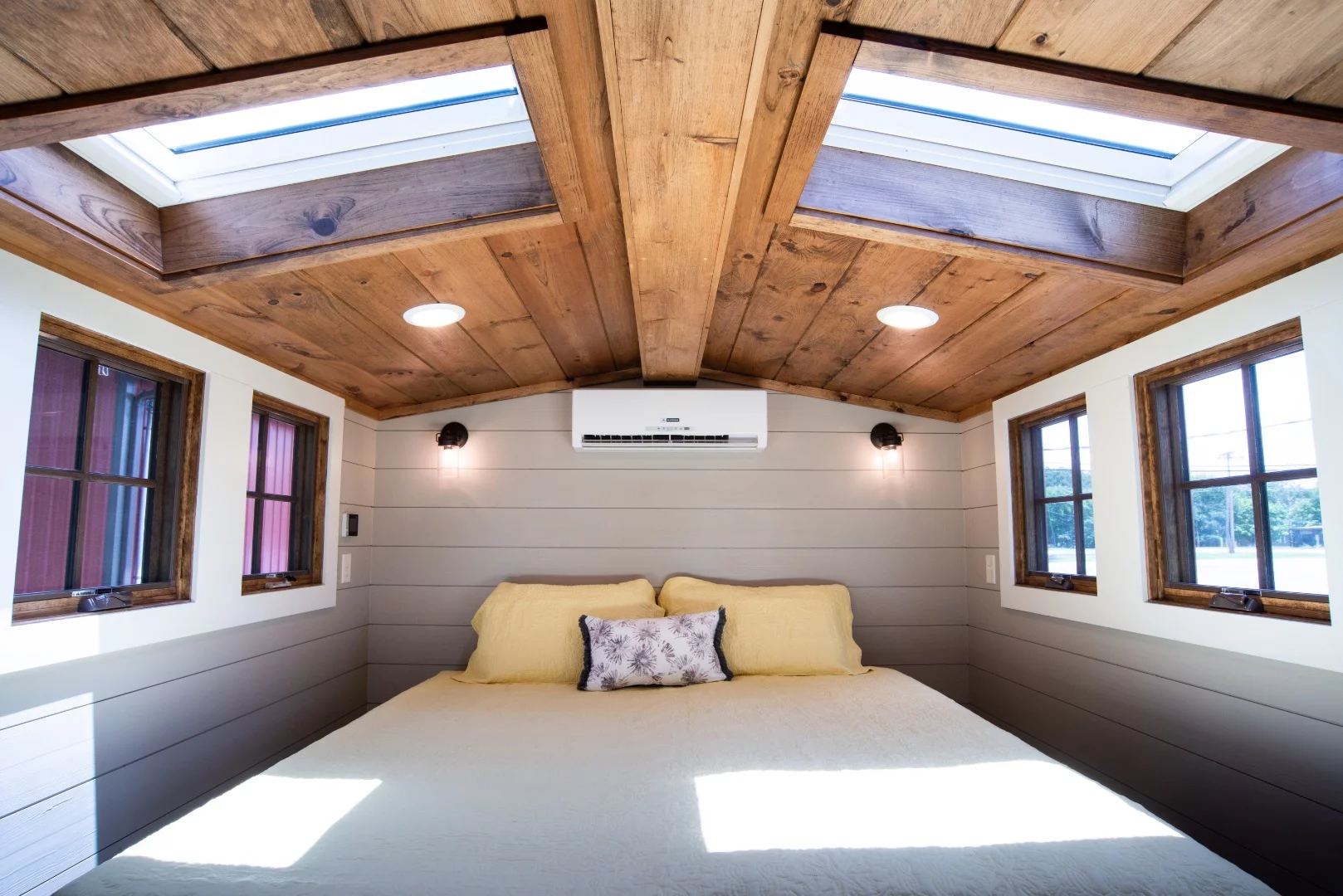 The Denali XL only contains one bedroom, though it's well-proportioned by tiny house standards and has lots of natural light thanks to the generous glazing
