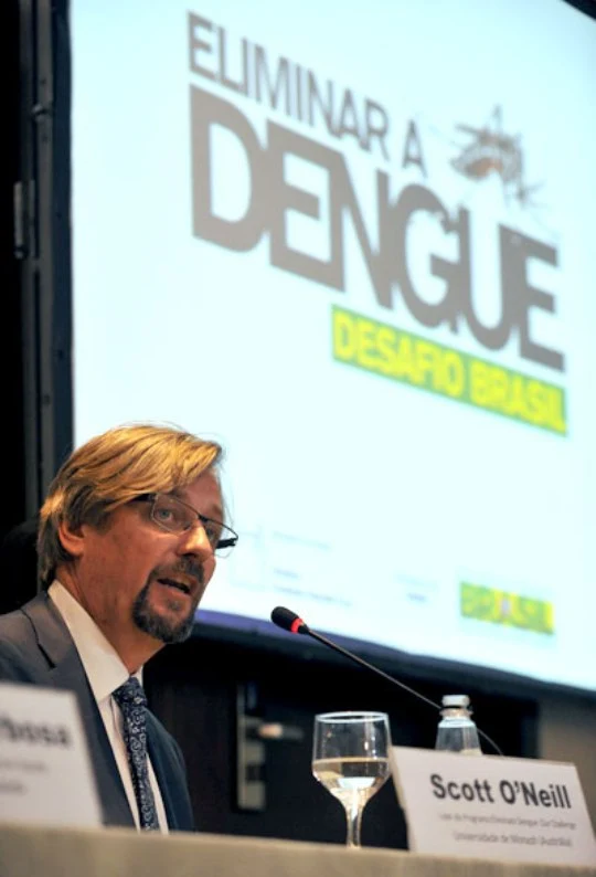 Eliminate Dengue program-leader Scott O'Neill at the launch of the program in Brazil