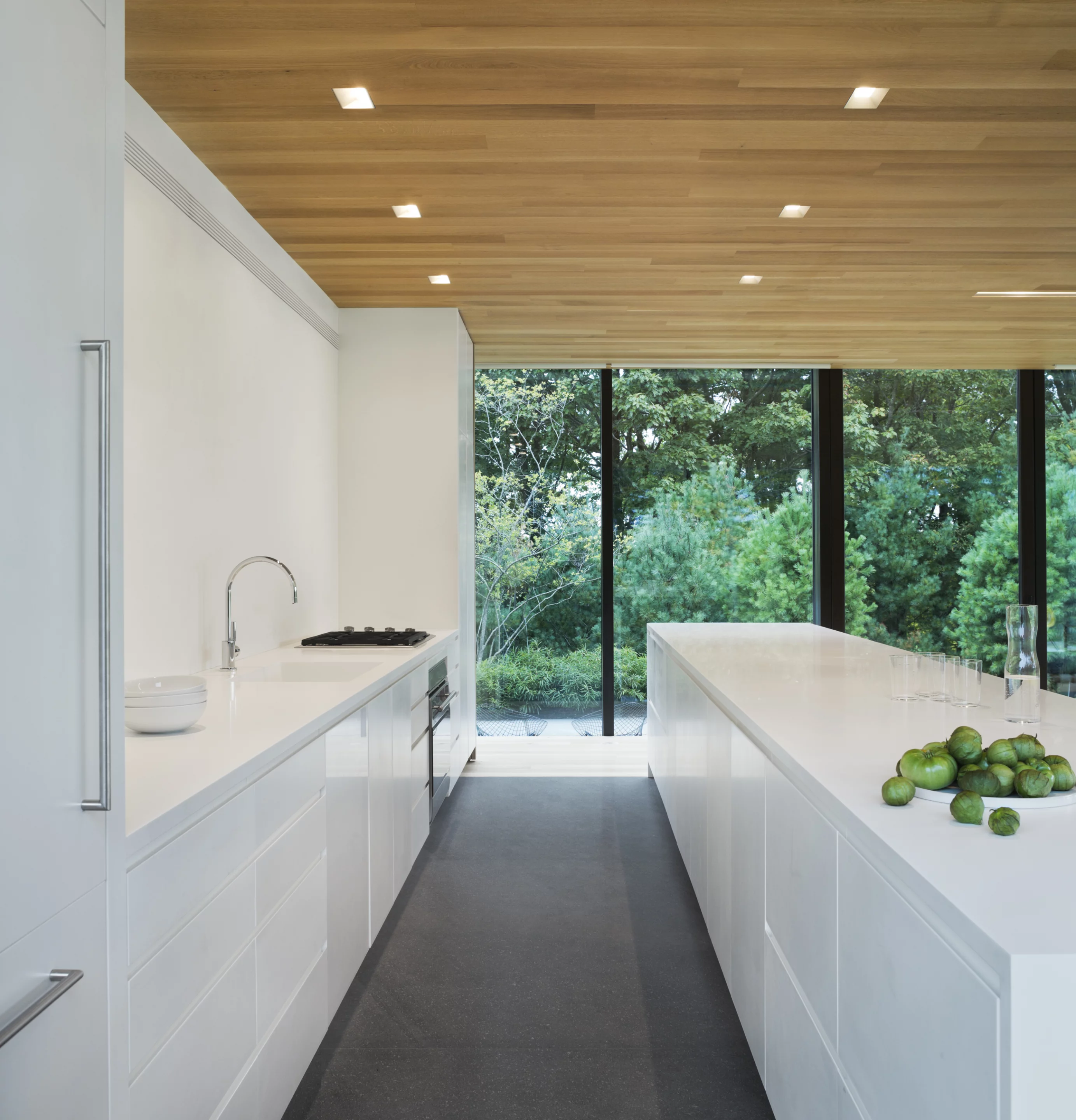 LM Guest House kitchen with seamless resin surfaces