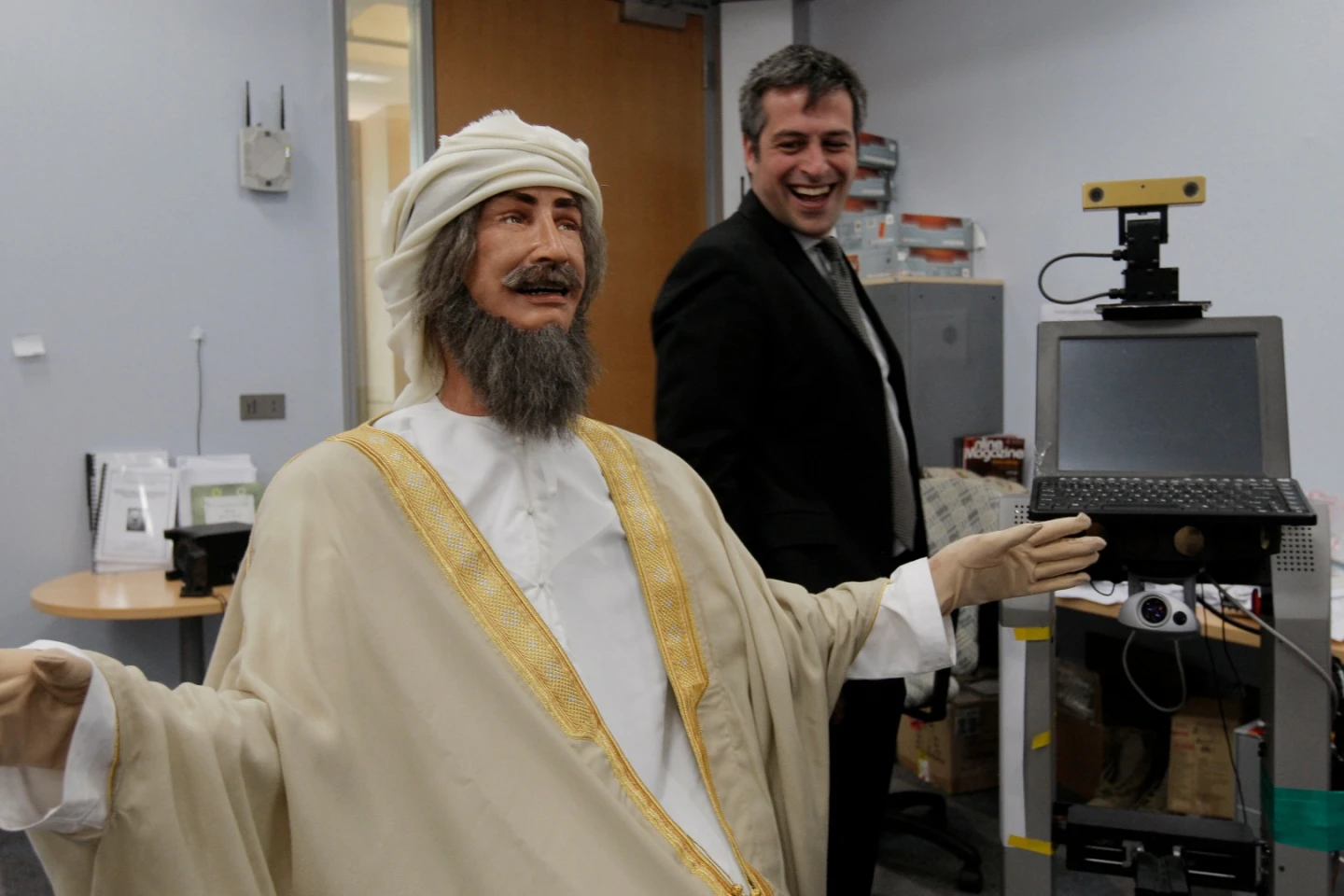 The Ibn Sina robot was made to explore the relationship between robots and Middle Eastern culture