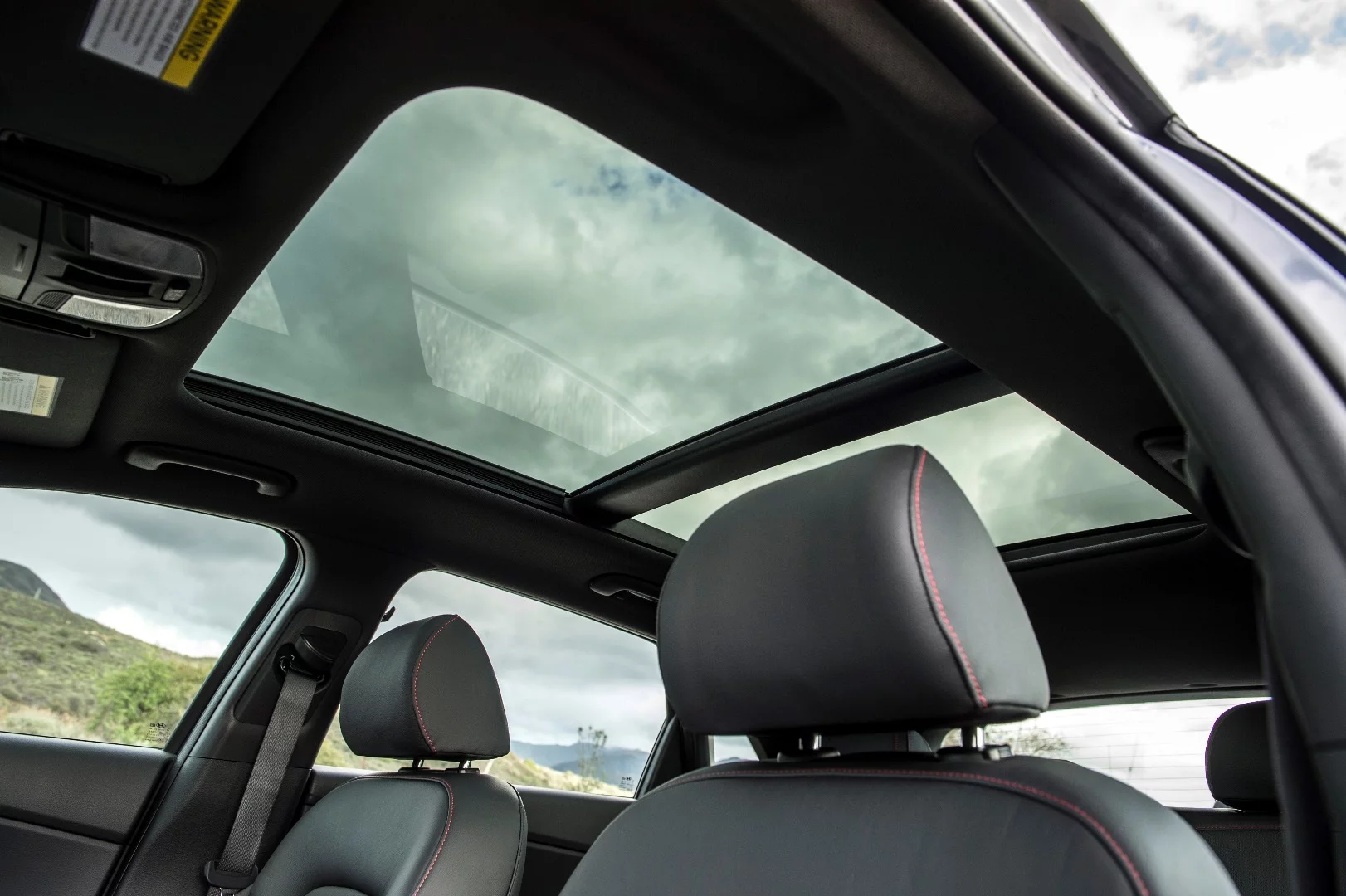 The panoramic sunroof option is available in all Elantra GT models and adds a lot of virtual space to the car's interior