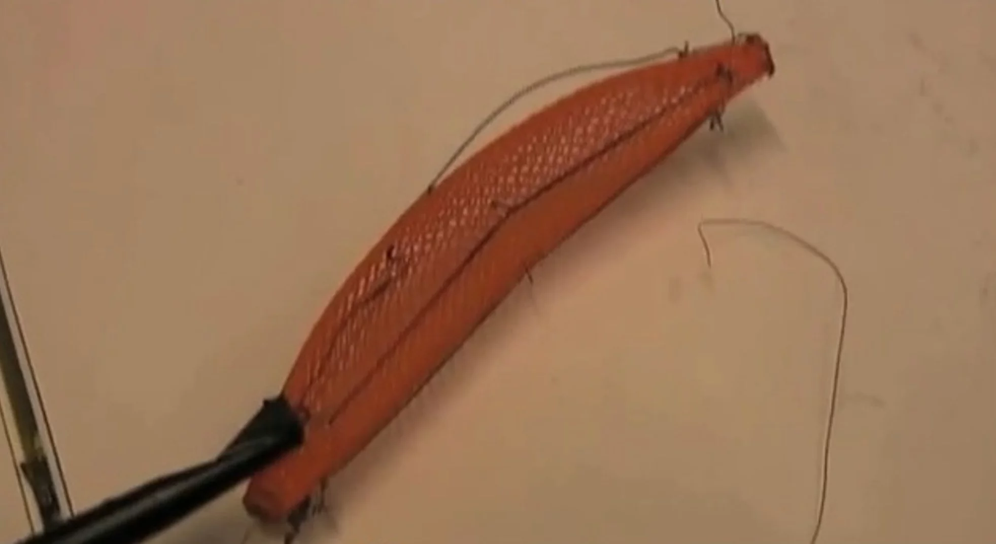 A series of shape-memory wires give Meshworm its motive power (Photo: MIT)