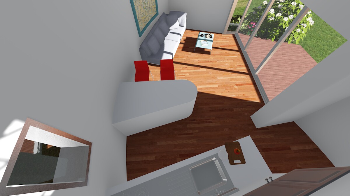 Though its only a render so far, the interior layout of the home measures 522 sq ft (50 sq m)