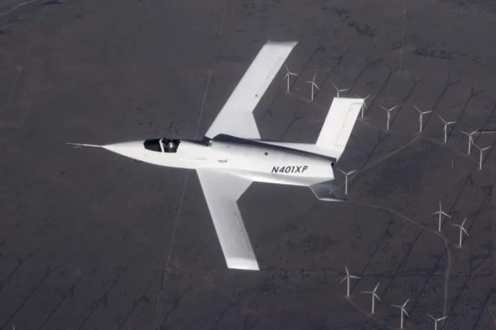 The Model 401 on its maiden flight