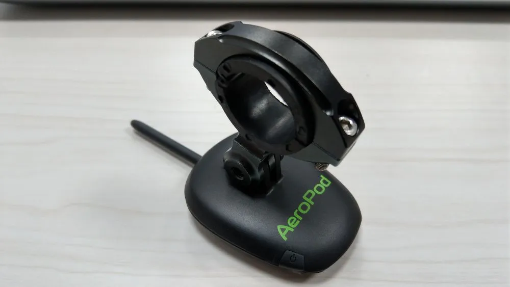 The AeroPod, with its included handlebar mount