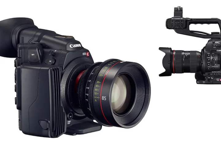 Canon C500 and C100 cameras