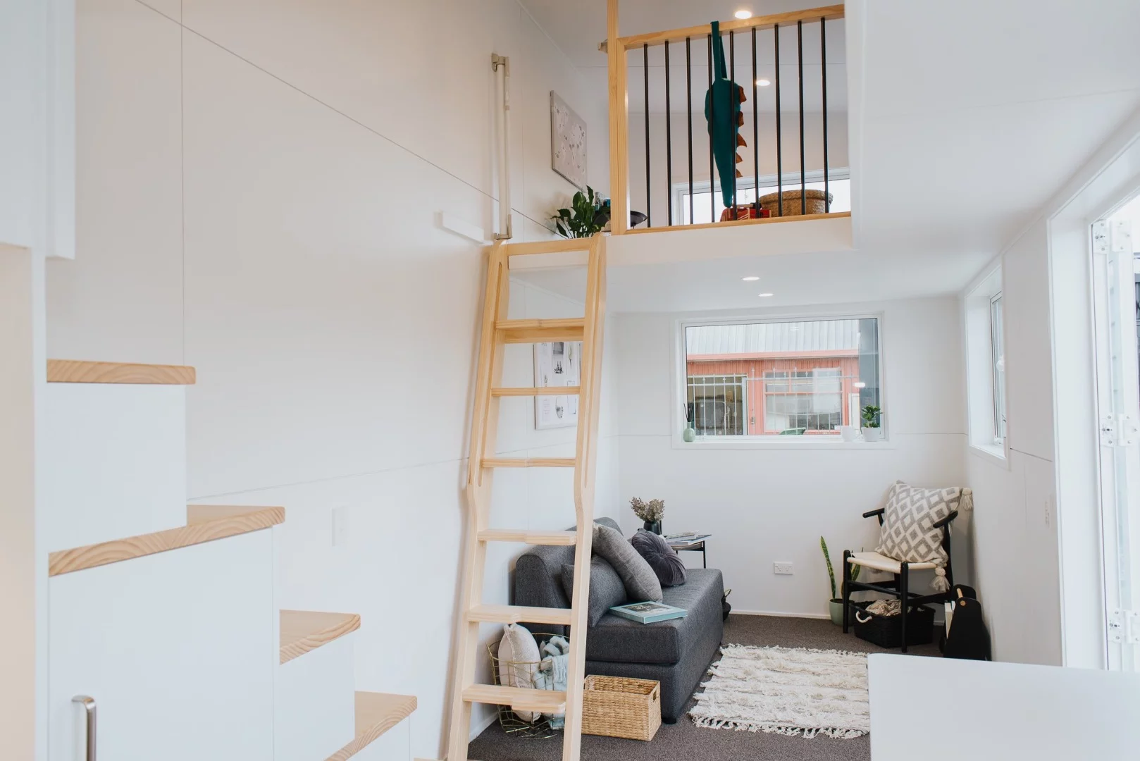 View towards the Dance Tiny House's living room