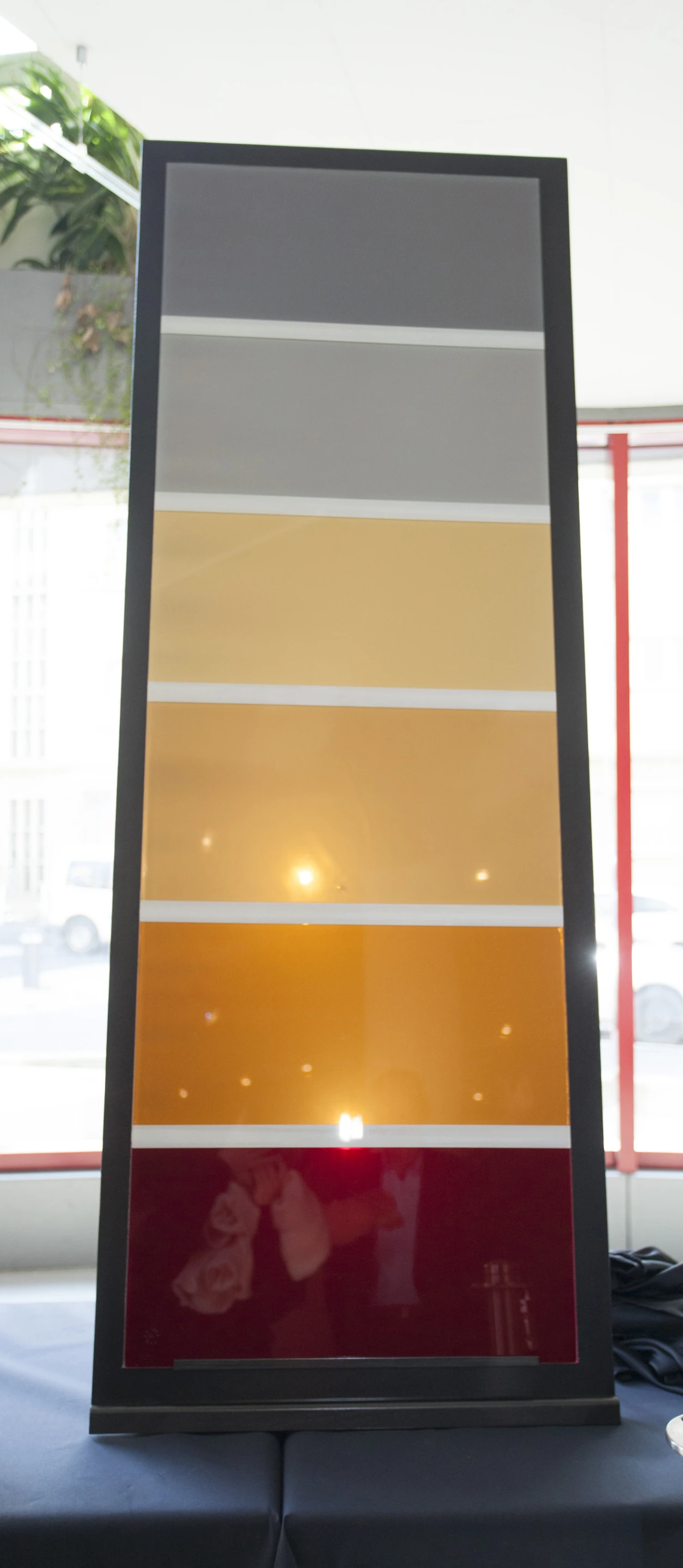 A range of colors for the solar panel layers