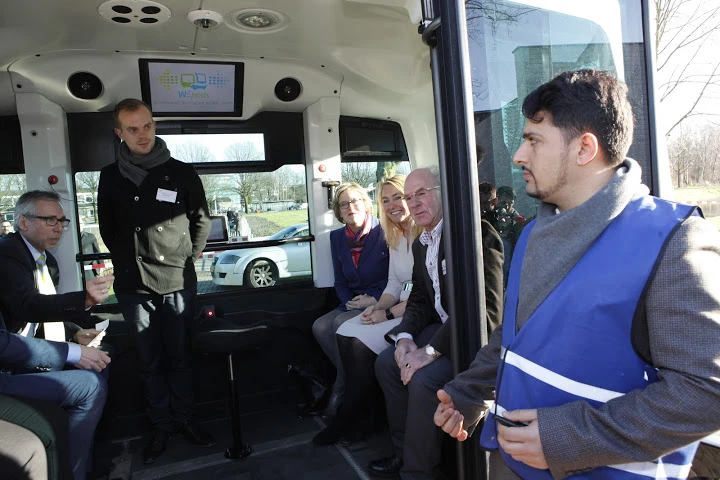 Wepods are fully automated and have no steering wheel or pedals for manual operation