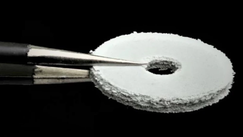 A test object, made of multiple layers of different materials