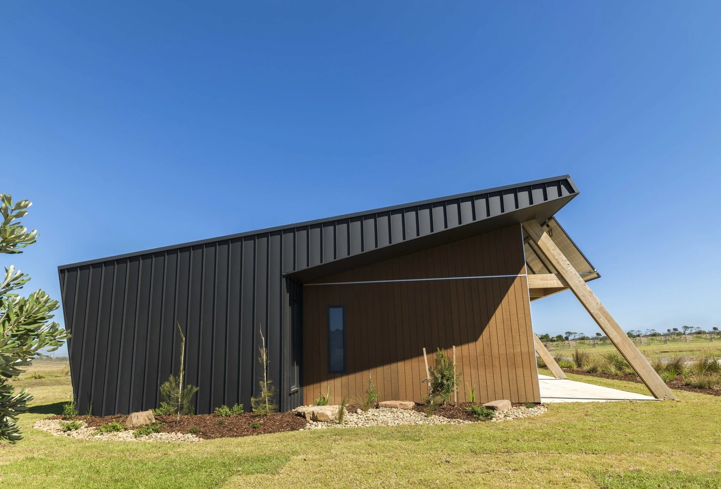 Australian architectural studio Beaumont Concepts has completed a stylish and affordable carbon positive home