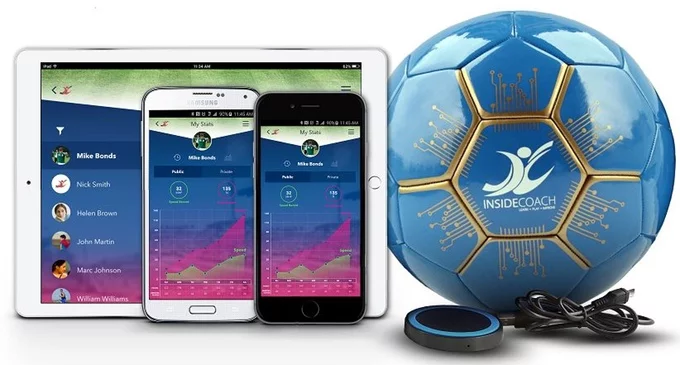 The InsideCoach smart soccer ball measures multiple movements and ball-handling skills