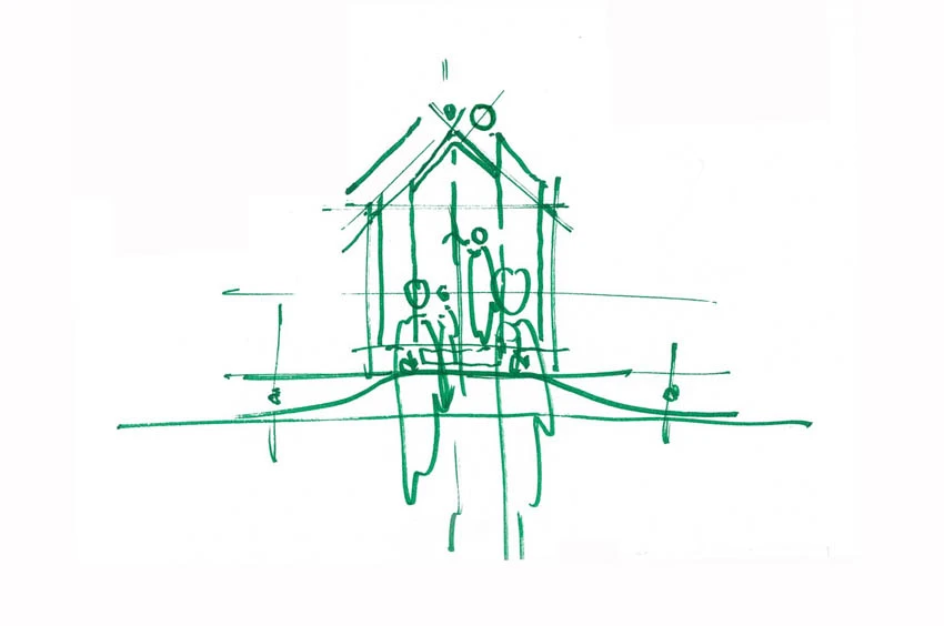 Diogene sketch by Renzo Piano (Image: Renzo Piano Building Workshop)