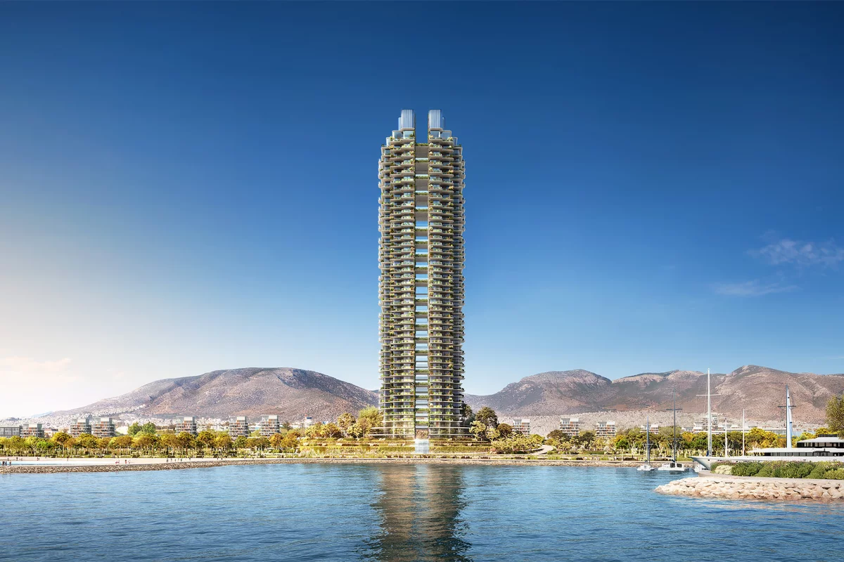 Marina Tower will reach a height of 200 m (656 ft), making it Greece's tallest tower