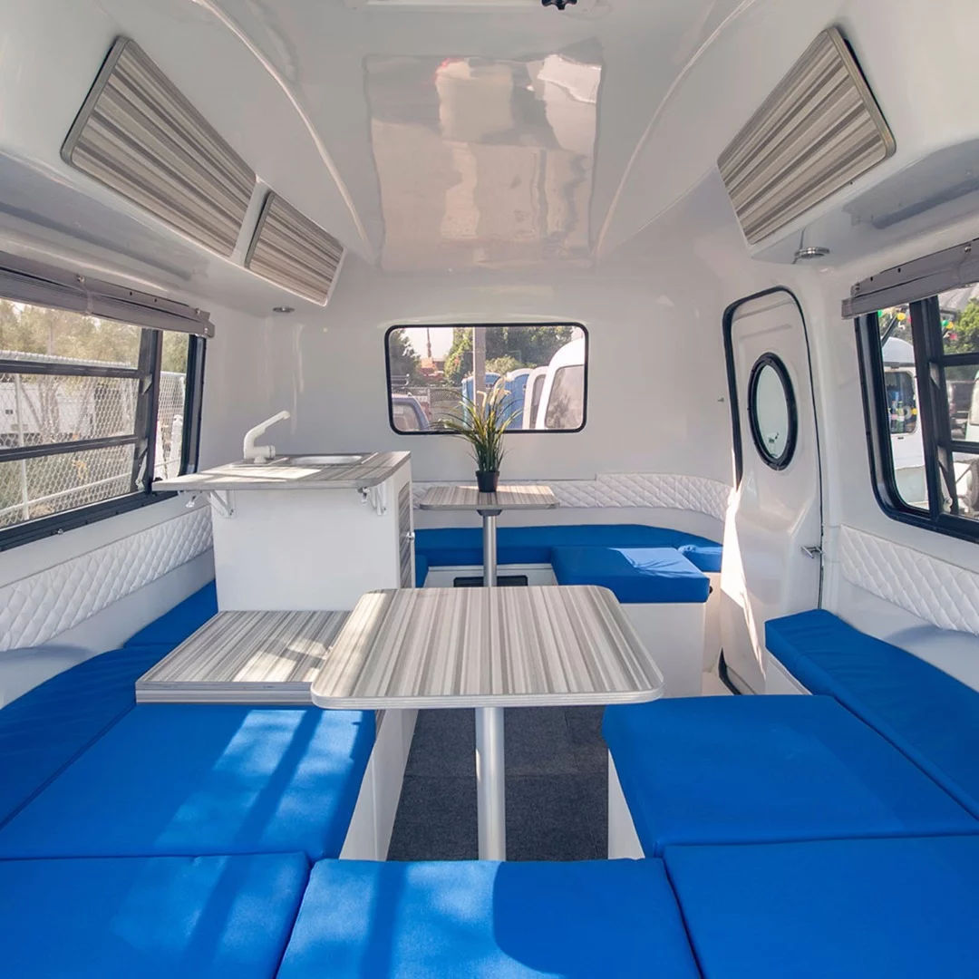 The Happier Camper HC1 travel trailer has a versatile modular interior