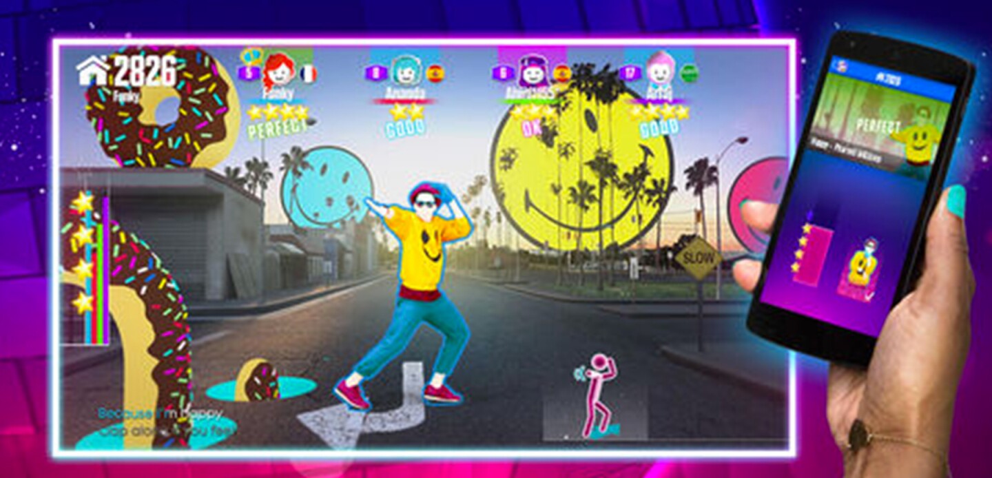 When your playing Just Dance Now, your phone acts as a movement-sensing controller as you follow along with the moves onscreen