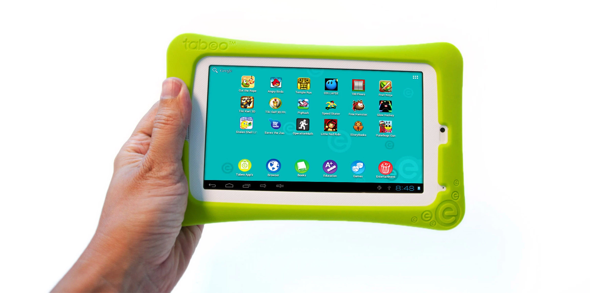 Tabeo includes integrated parental controls which can limit when the device is used, and for what