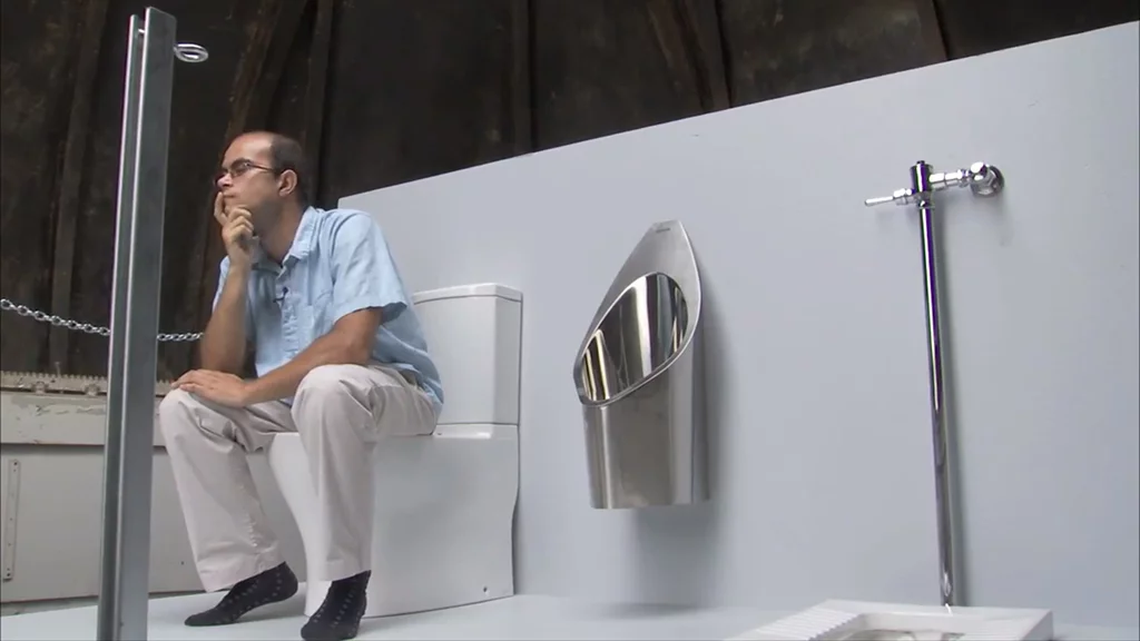 The winning Caltech design can be used with a western-style toilet, water-free urinal and squat toilet