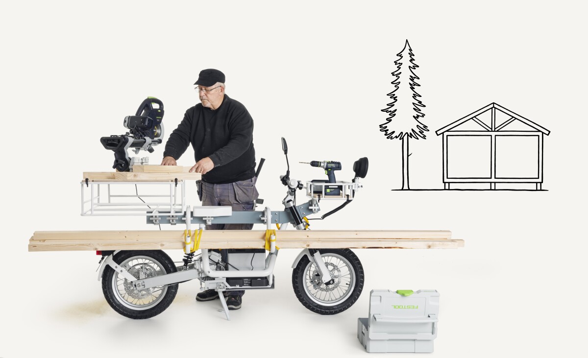 The Ösa utility e-bike has been designed as a workbench on wheels